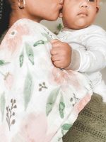 Crane Baby Soft Muslin Swaddle Blanket, Soft Swaddle Wrap for Boys and Girls, Floral, 47" x 47" - Image 6
